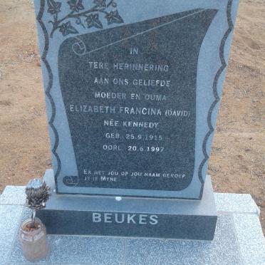 BEUKES Elizabeth Francina nee KENNEDY 1915-1997