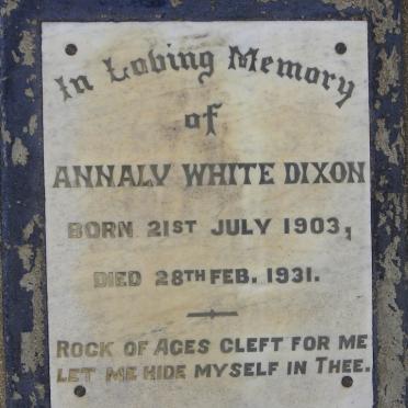 DIXON Annaly White 1903-1931