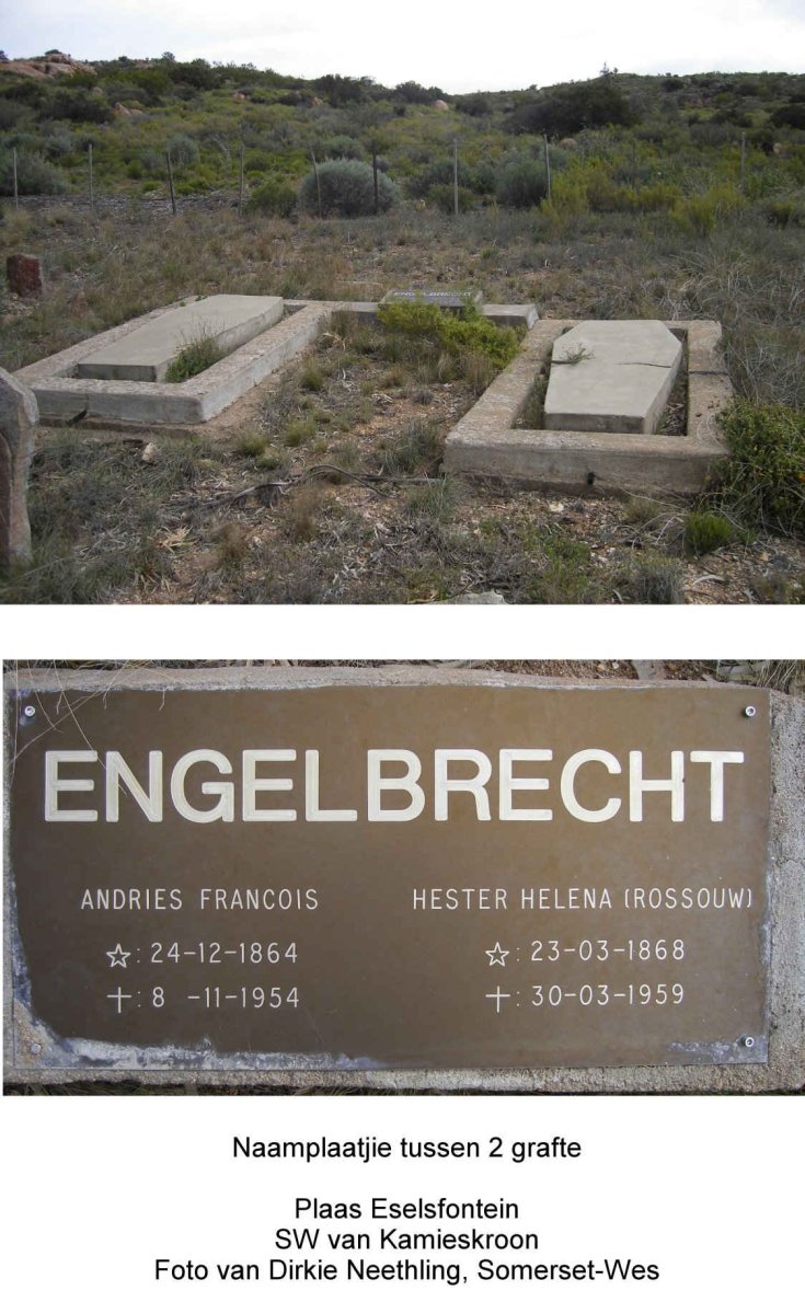 ENGELBRECHT Andries Francois 1864-1954 &amp; Hester Helena ROSSOUW 1868-1959