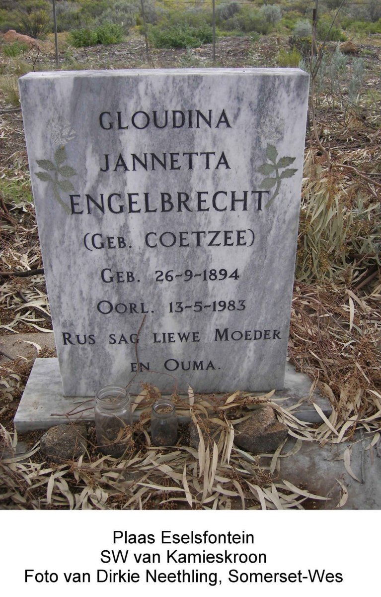 ENGELBRECHT Gloudina Jannetta nee COETZEE 1894-1983