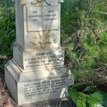 WESTHUIZEN Cornelis A.A., van der 1858-1909