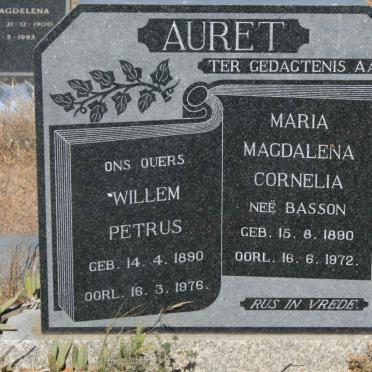 AURET Johannes Gerhardus 1901-1992 &amp; Elsie Johanna Francina 1906-1974