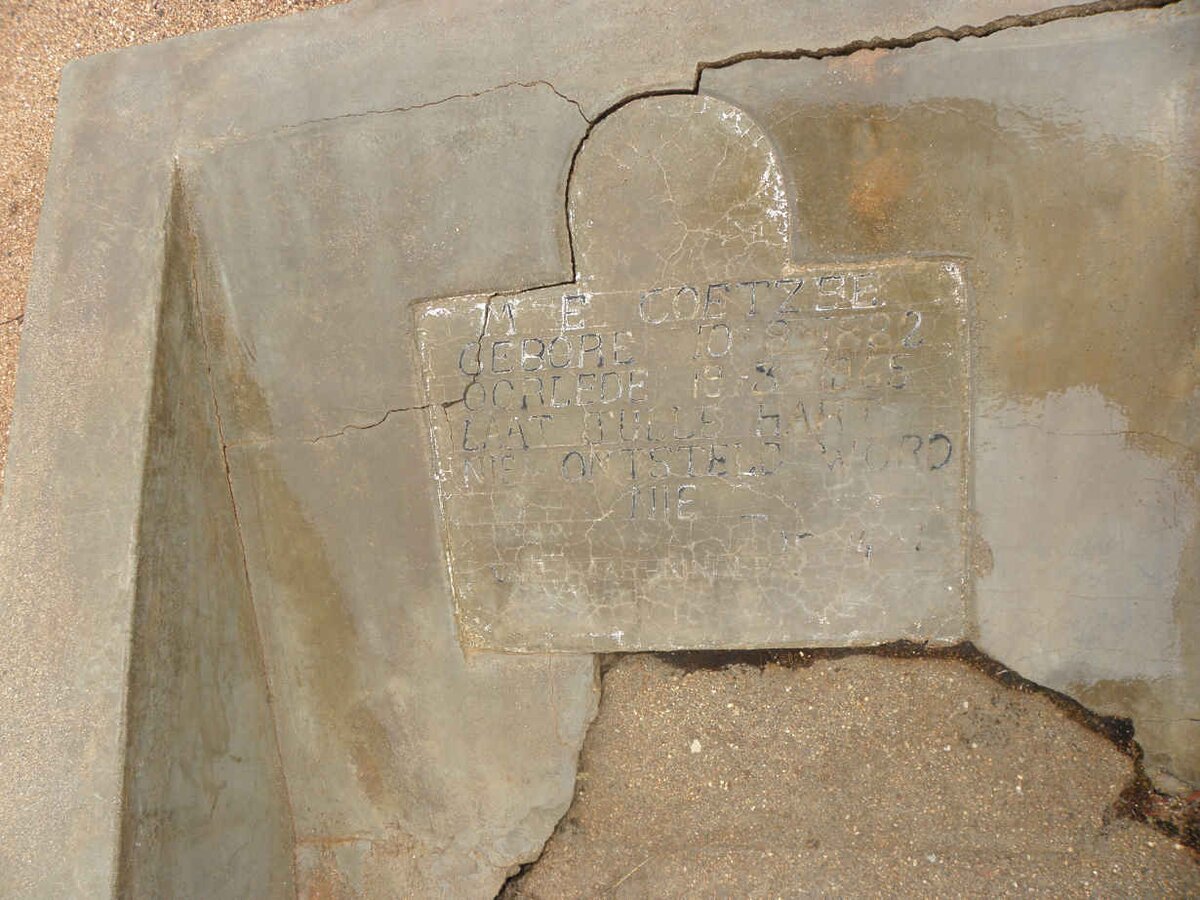 COETZEE M.E. 1882-1965