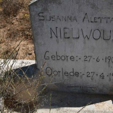 NIEUWOUDT Susanna Aletta 1904-1928