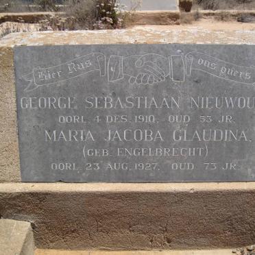 NIEUWOUDT George Sebastiaan -1910 &amp; Maria Jacoba Glaudina ENGELBRECHT -1927