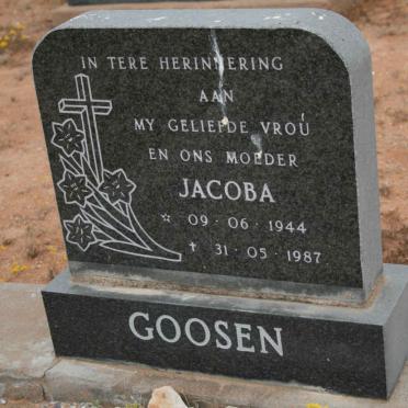 GOOSEN Jacoba 1944-1987