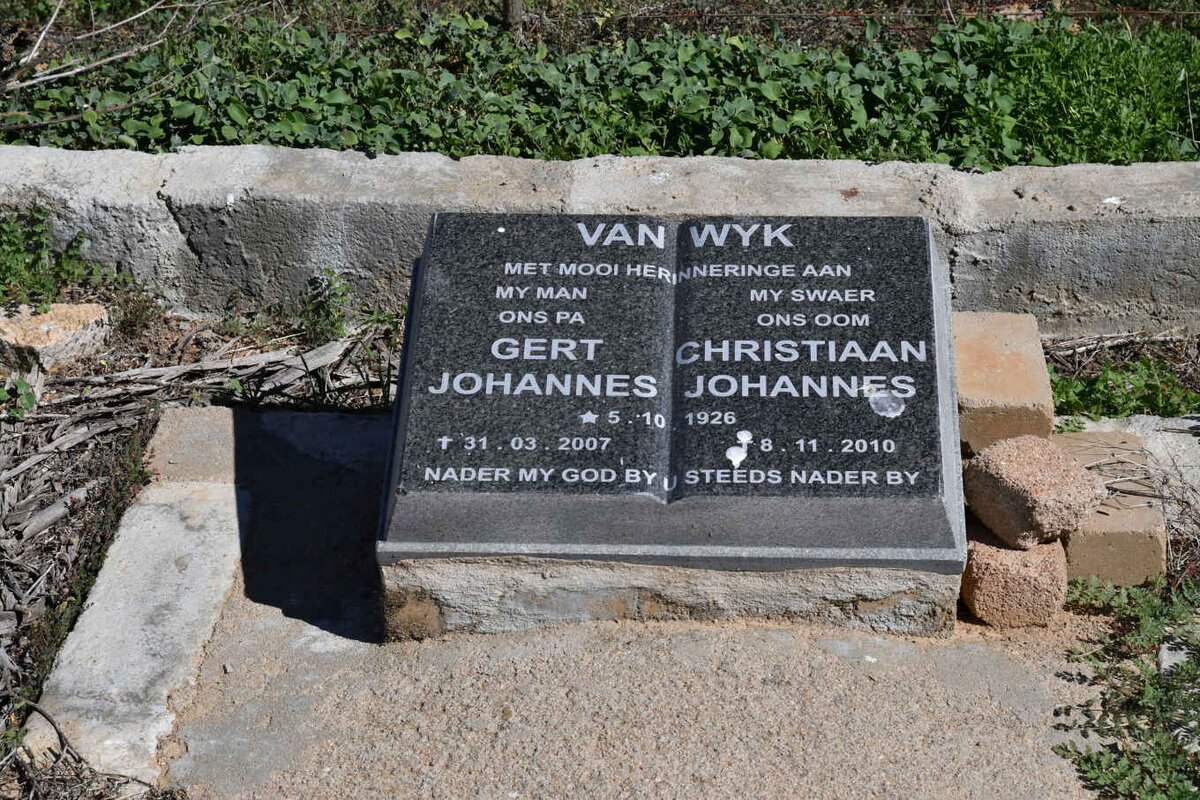 WYK Gert Johannes, van 1926-2007 :: VAN WYK Christiaan Johannes 1926-2010
