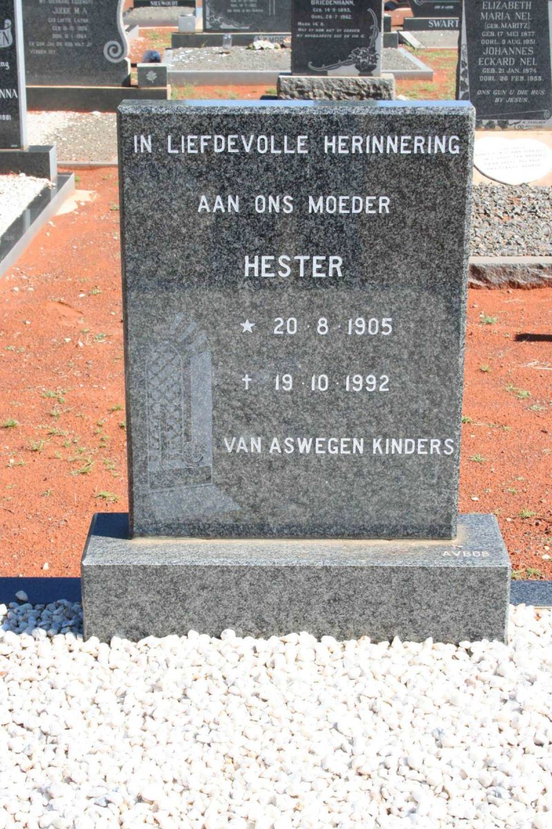 ASWEGEN Hester, van 1905-1992