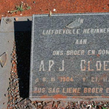 CLOETE A.P.J. 1904-1986