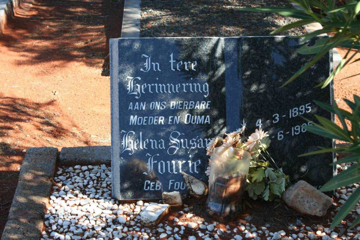FOURIE Helena Susa?? nee FOUCHE 1895-1985