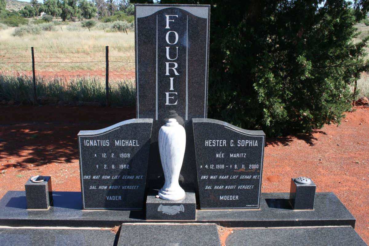 FOURIE Ignatius Michael 1909-1962 &amp; Hester  C. Sophia MARITZ 1908-2000