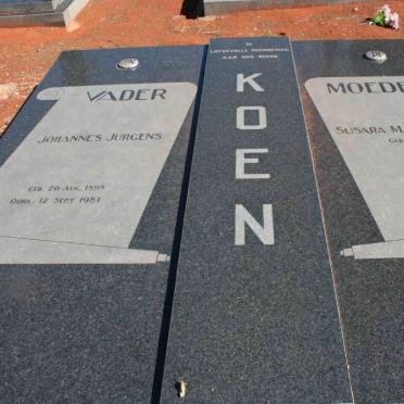 KOEN Johannes Jurgens 1898-1981 &amp;  Susara Margeretha DE JAGER  1901-1982