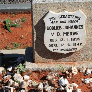 MERWE  Godlieb Johannes, v.d. 1895-1942