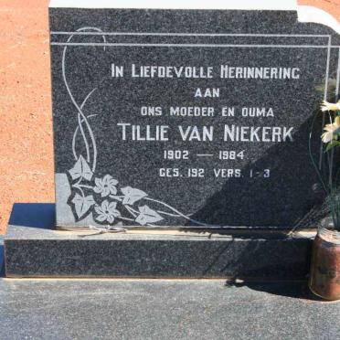 NIEKERK Tillie, van 1902-1984
