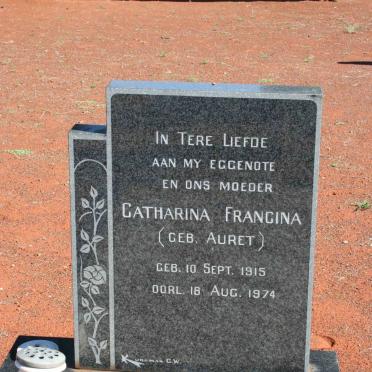 NIEUWOUDT Catharina Francina nee AURET 1915-1974