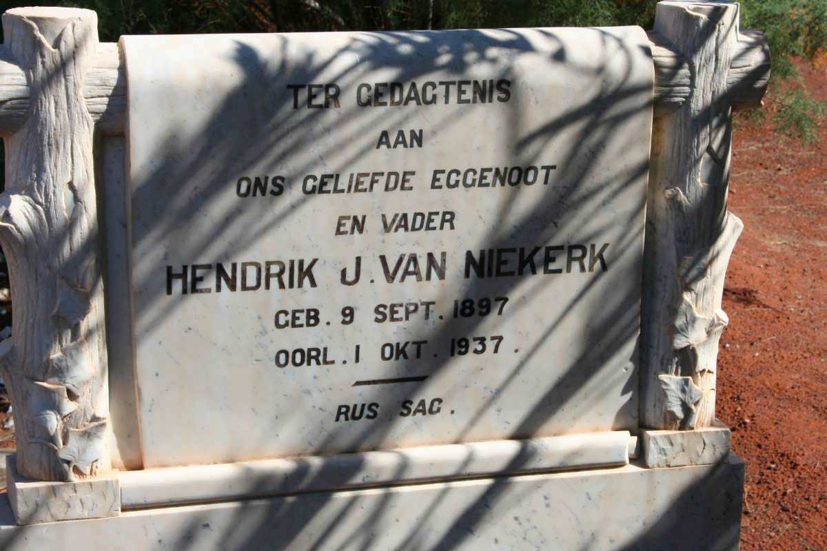 NIEKERK Hendrik J., van 1897-1937