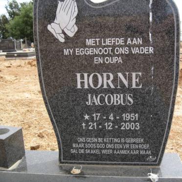 HORNE Jacobus 1951-2003
