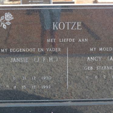 KOTZE J.F.H. 1930-1992 &amp; A.C. STEENKAMP 1936-