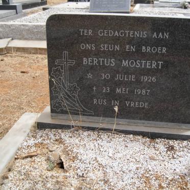 MOSTERT Bertus 1926-1987