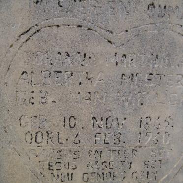 MOSTERT Johanna Marthina Albertha nee VAN WIELLIGH 1865-1960 :: ??