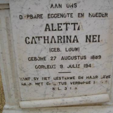 NEL Aletta Catharina nee LOUW 1889-1948