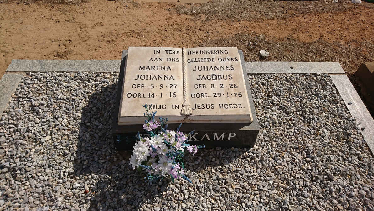 STEENKAMP Johannes Jacobus 1926-1976 &amp; Martha Johanna 1927-2016