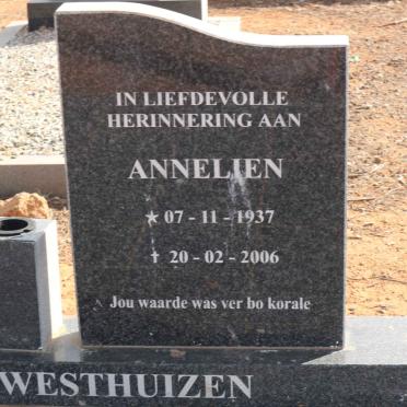 WESTHUIZEN Kobus, van der 1937-2005 &amp; Annelien 1937-2006