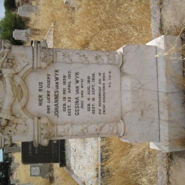 WYK Johannes, van 1858-1917 &amp; Gesina VAN WYK 1861-1936