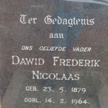 ? Dawid Frederik Nicolaas 1879-1964