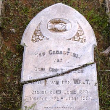 WALT H.H.E., van der  1833-1924