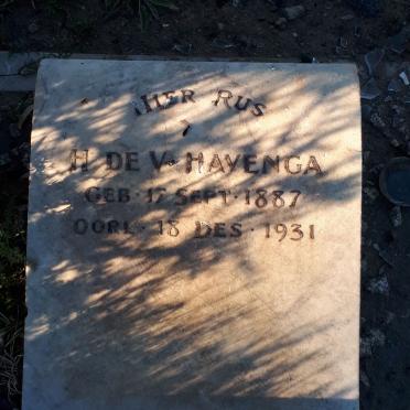 HAVENGA H. de V. 1887-1931