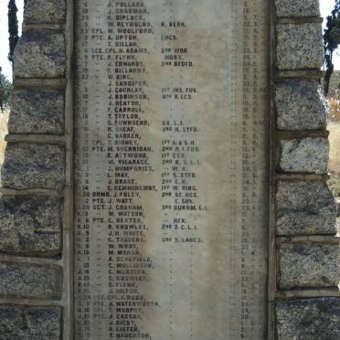 4. Plaque with list of names