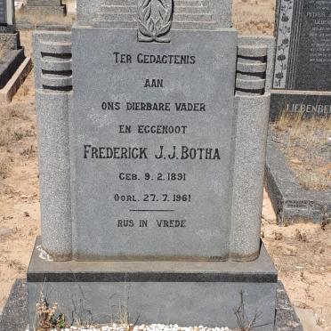 BOTHA Frederick J. J. 1891-1961