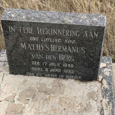 BERG Mathys Hermanus, van den 1949-1953