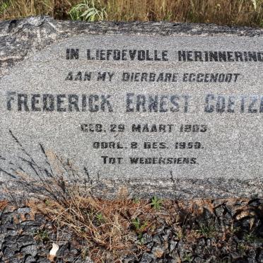 COETZEE Frederick Ernest 1903-1950