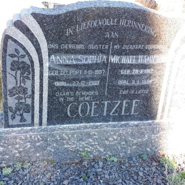 COETZEE Michael Hamilton 1912-1954 &amp; Anna Sophia DELPORT 1907-1969