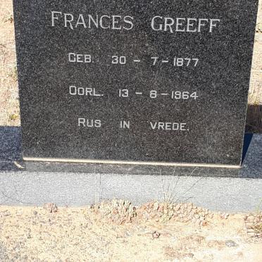 GREEFF Frances 1877-1964