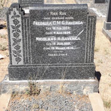 HAVENGA Nicolaas H. 1861-1936 &amp; Fredrika G.M.C. 1869-1934