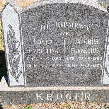KRUGER Jacobus Cornelius 1880-1927 &amp; Lasea Christina 1883-1972