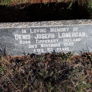 LONERGAN Denis Joseph -1949