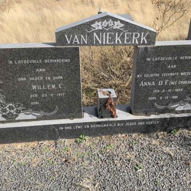 NIEKERK Willem C., van 1917- &amp; Anna D.F. GROBBELAAR 1925-1981