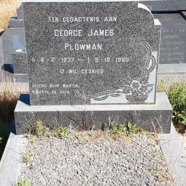 PLOWMAN George James 1937-1980