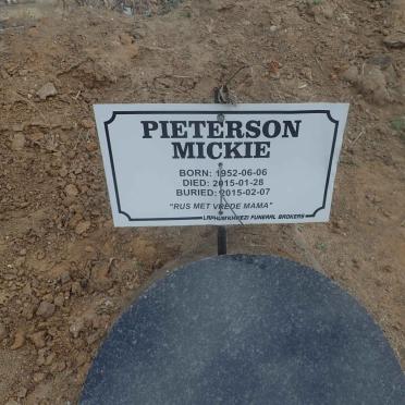 PIETERSON Mickie 1952-2015
