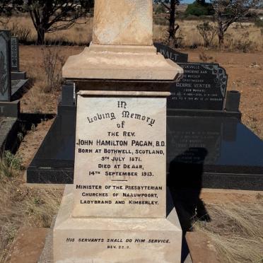 PAGAN John Hamilton 1871-1913