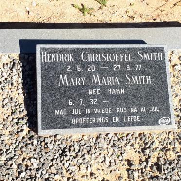 SMITH Hendrik Christoffel 1920-1977 &amp; Mary Maria HAHN 1932-