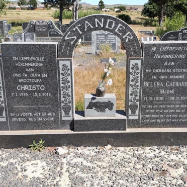 STANDER Christo 1935-2012 &amp; Helena Catharina BLOM 1936-1977