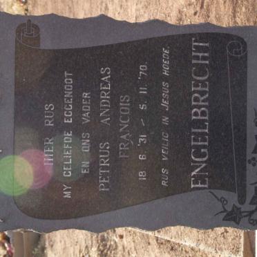 ENGELBRECHT Petrus Andreas Francois 1931-1970