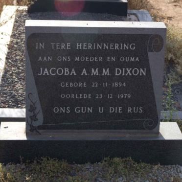 DIXON Jacoba A.M.M. 1894-1979