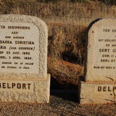 DELPORT Gert Cornelius 1882-1946 &amp; Susanna Christina Maria KOORSEN 1890-1950