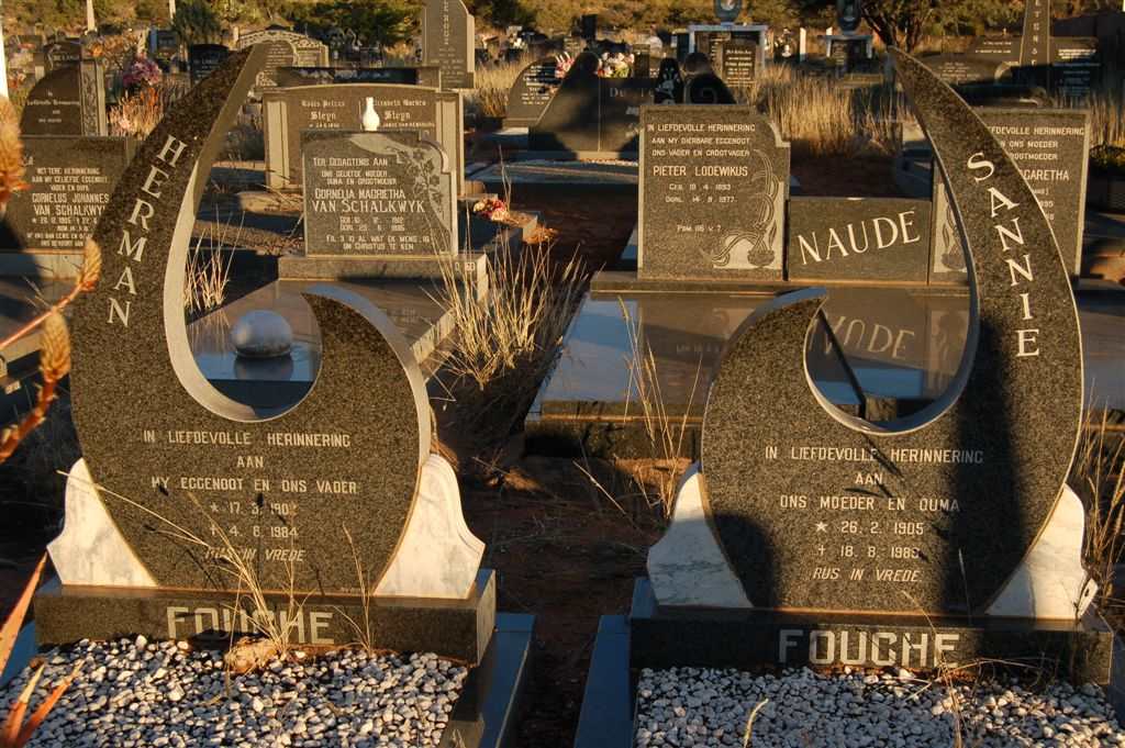 FOUCHE Herman 190?-1984 &amp; Sannie 1905-1989